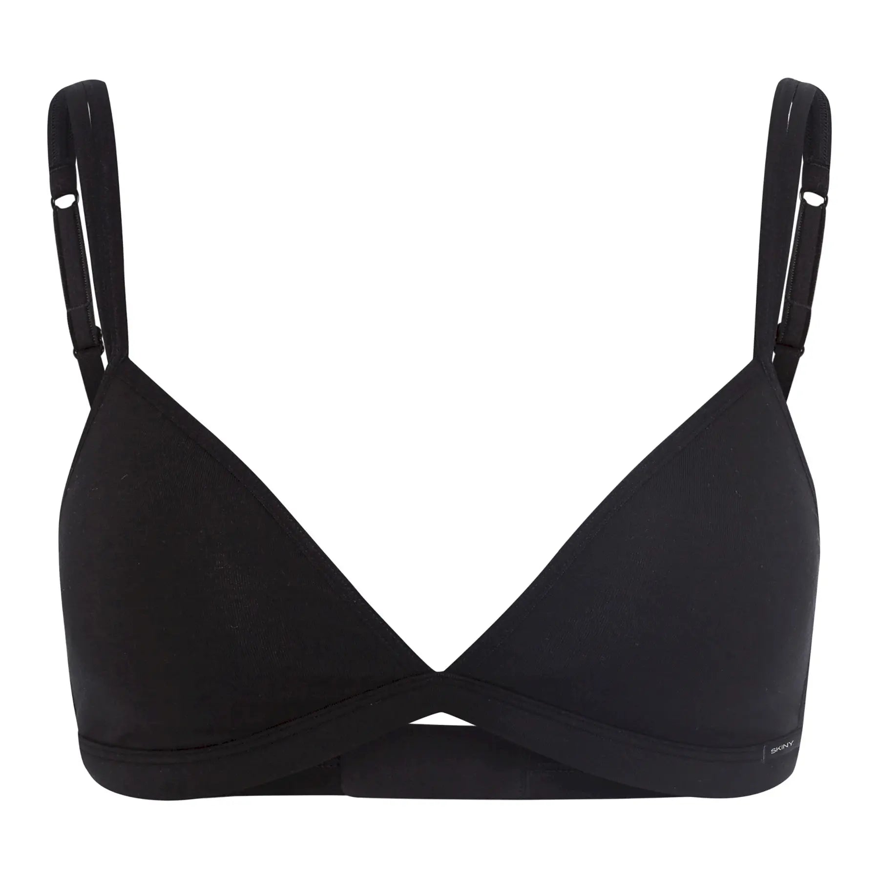 Triangel-BH aus der Damenunterwäsche-Serie COTTON ESSENTIALS von der Marke Skiny, Farbe: black, Produktfoto