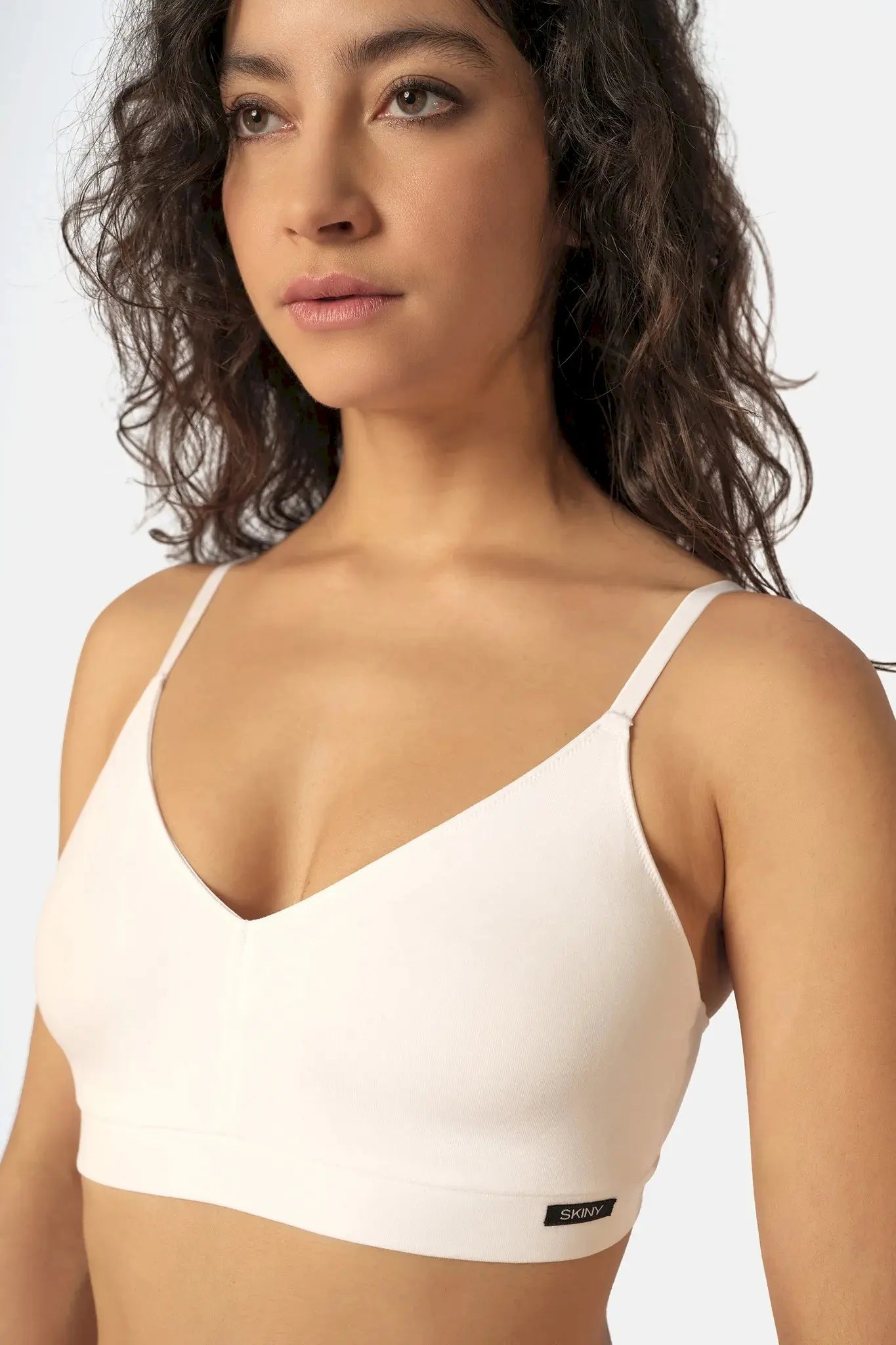 Bustier aus der Damenunterwäsche-Serie COTTON ESSENTIALS von der Marke Skiny, Farbe: white, Seitenansicht