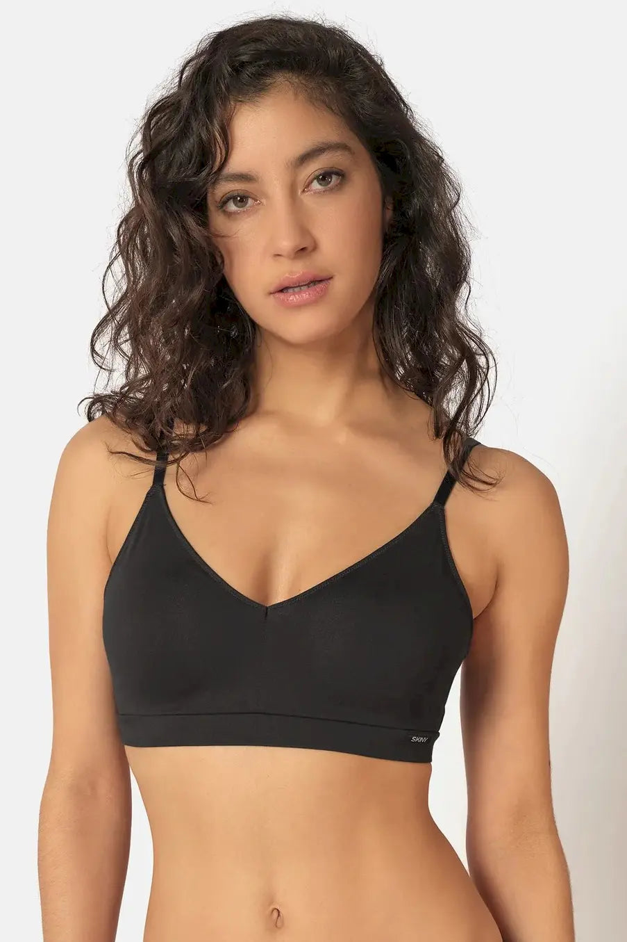 Bustier aus der Damenunterwäsche-Serie COTTON ESSENTIALS von der Marke Skiny, Farbe: black, Vorderansicht