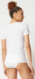 T-Shirt aus der Damenunterwäsche-Serie COTTON ESSENTIALS von der Marke Skiny, Farbe: white, Rückansicht