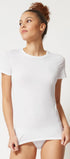 T-Shirt aus der Damenunterwäsche-Serie COTTON ESSENTIALS von der Marke Skiny, Farbe: white, Vorderansicht