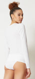 Langarmshirt aus der Damenunterwäsche-Serie COTTON ESSENTIALS von der Marke Skiny, Farbe: white, Rückansicht