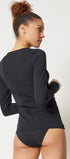 Langarmshirt aus der Damenunterwäsche-Serie COTTON ESSENTIALS von der Marke Skiny, Farbe: black, Rückansicht