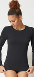 Langarmshirt aus der Damenunterwäsche-Serie COTTON ESSENTIALS von der Marke Skiny, Farbe: black, Vorderansicht