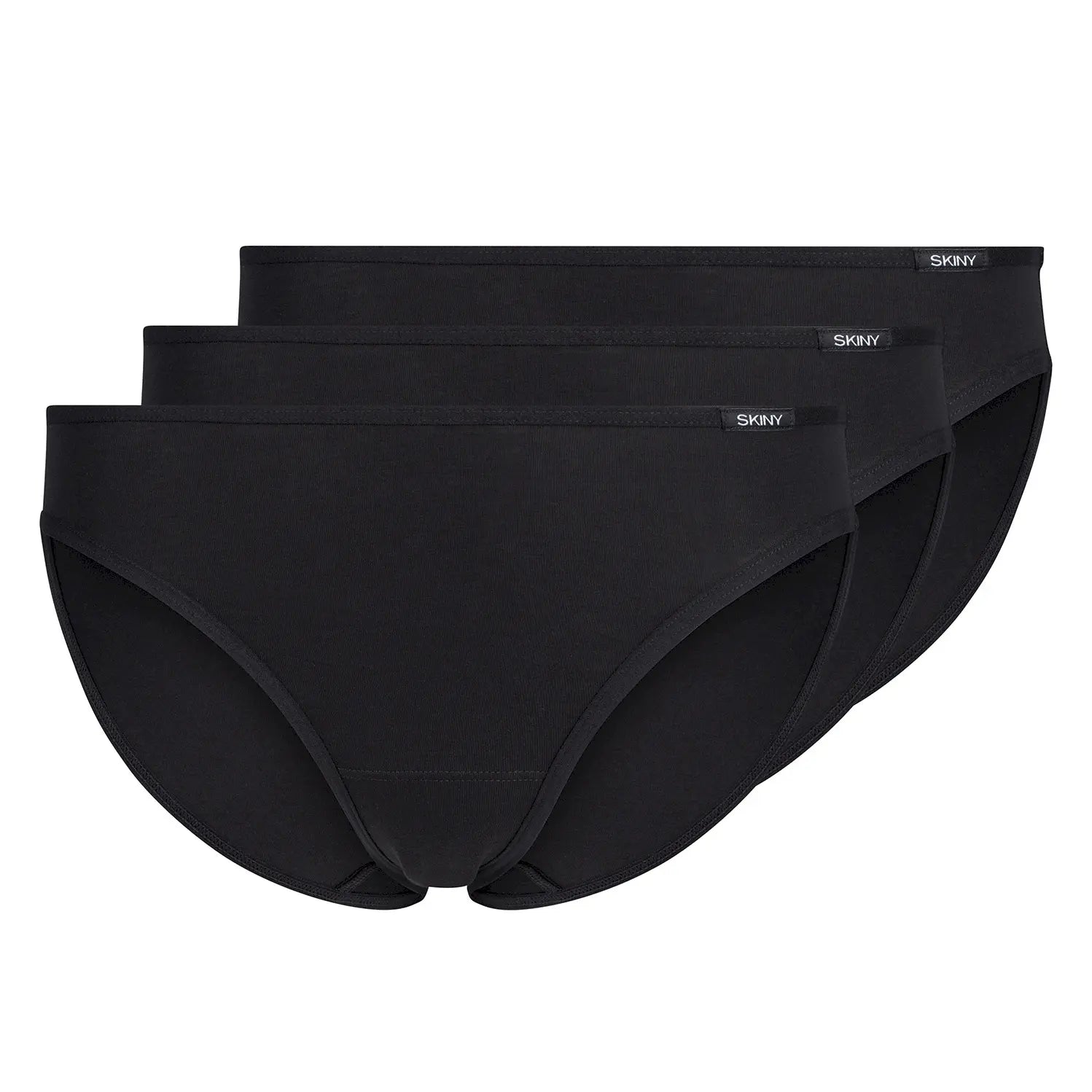 Rio Slip im 3er Pack aus der Damenunterwäsche-Serie COTTON ESSENTIALS von der Marke Skiny, Farbe: black, Produktfoto