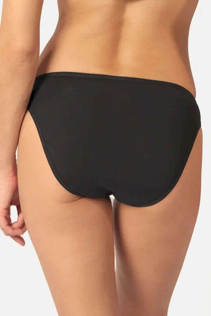 Rio Slip aus der Damenunterwäsche-Serie COTTON ESSENTIALS von der Marke Skiny, Farbe: black, Rückansicht