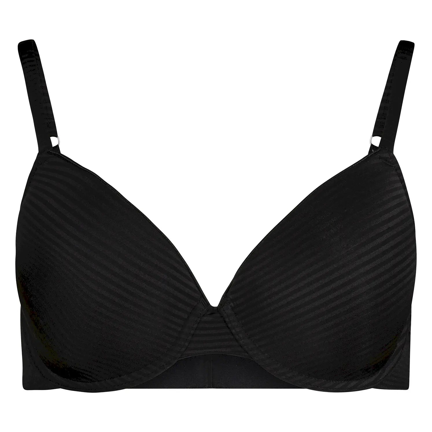 Schalen-BH aus der Damenunterwäsche-Serie TIMELESSENTIALS von der Marke Skiny, Farbe: anthrablack stripes, Produktfoto