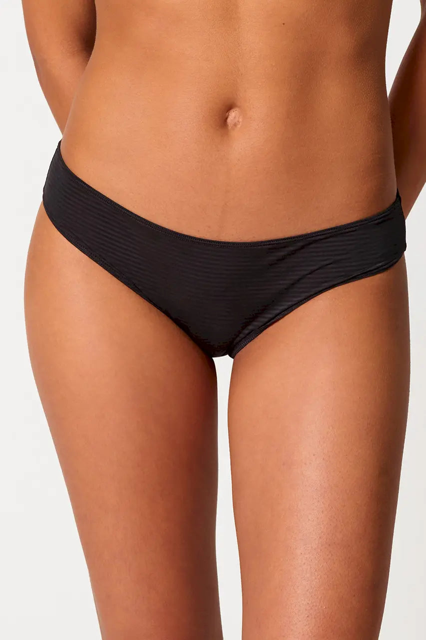 Rio Slip aus der Damenunterwäsche-Serie TIMELESSENTIALS von der Marke Skiny, Farbe: anthrablack stripes, Vorderansicht