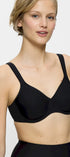 Bügel BH aus der Damenunterwäsche-Serie MODERN SOFT & COTTON von der Marke Triumph, Farbe: black, Vorderansicht