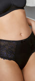 Taillenslip+ aus der Dessous-Serie SUZETTE von der Marke Rosa Faia, Farbe: schwarz, Vorderansicht