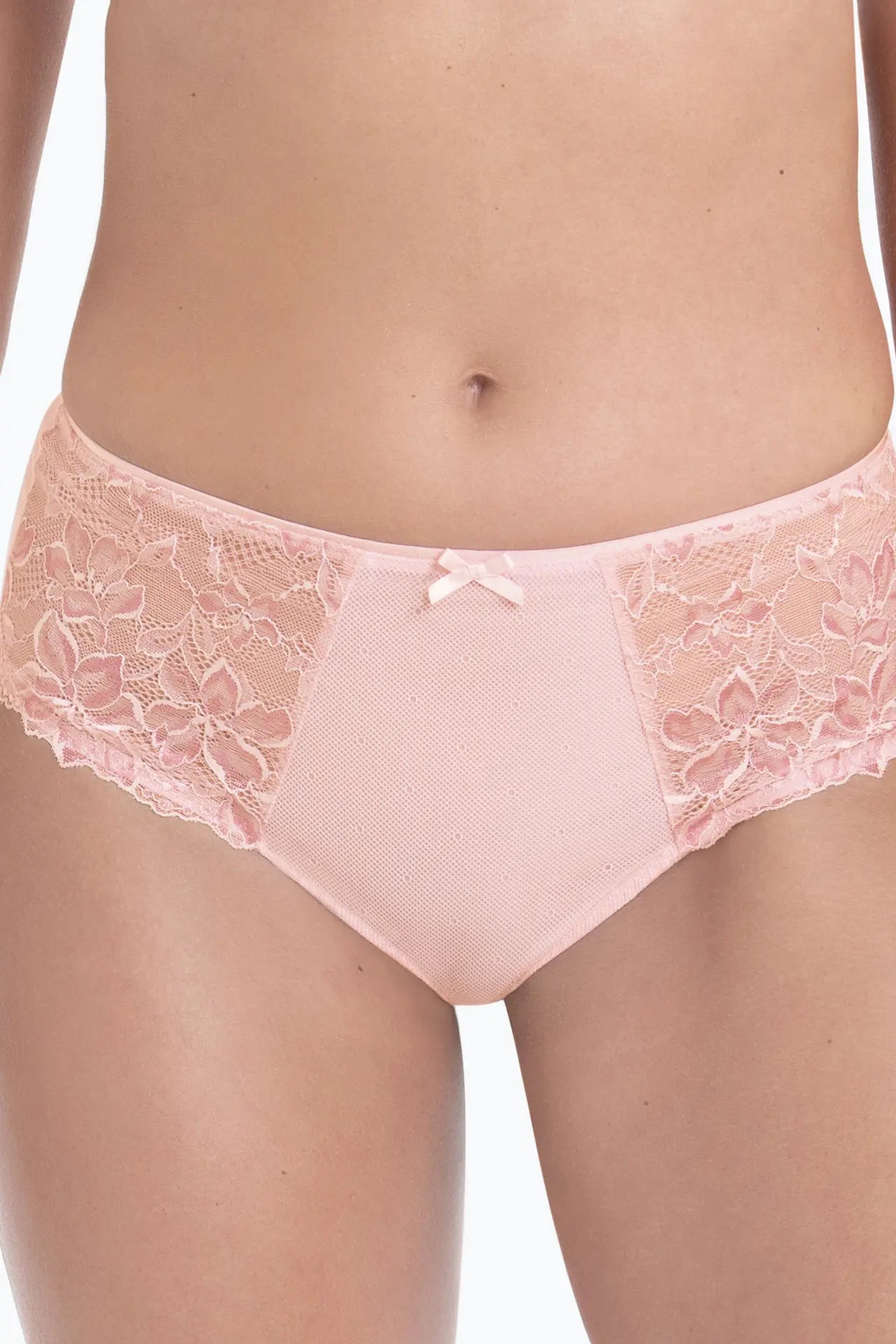 Taillenslip+ aus der Dessous-Serie SUZETTE von der Marke Rosa Faia, Farbe: wild rose, Vorderansicht
