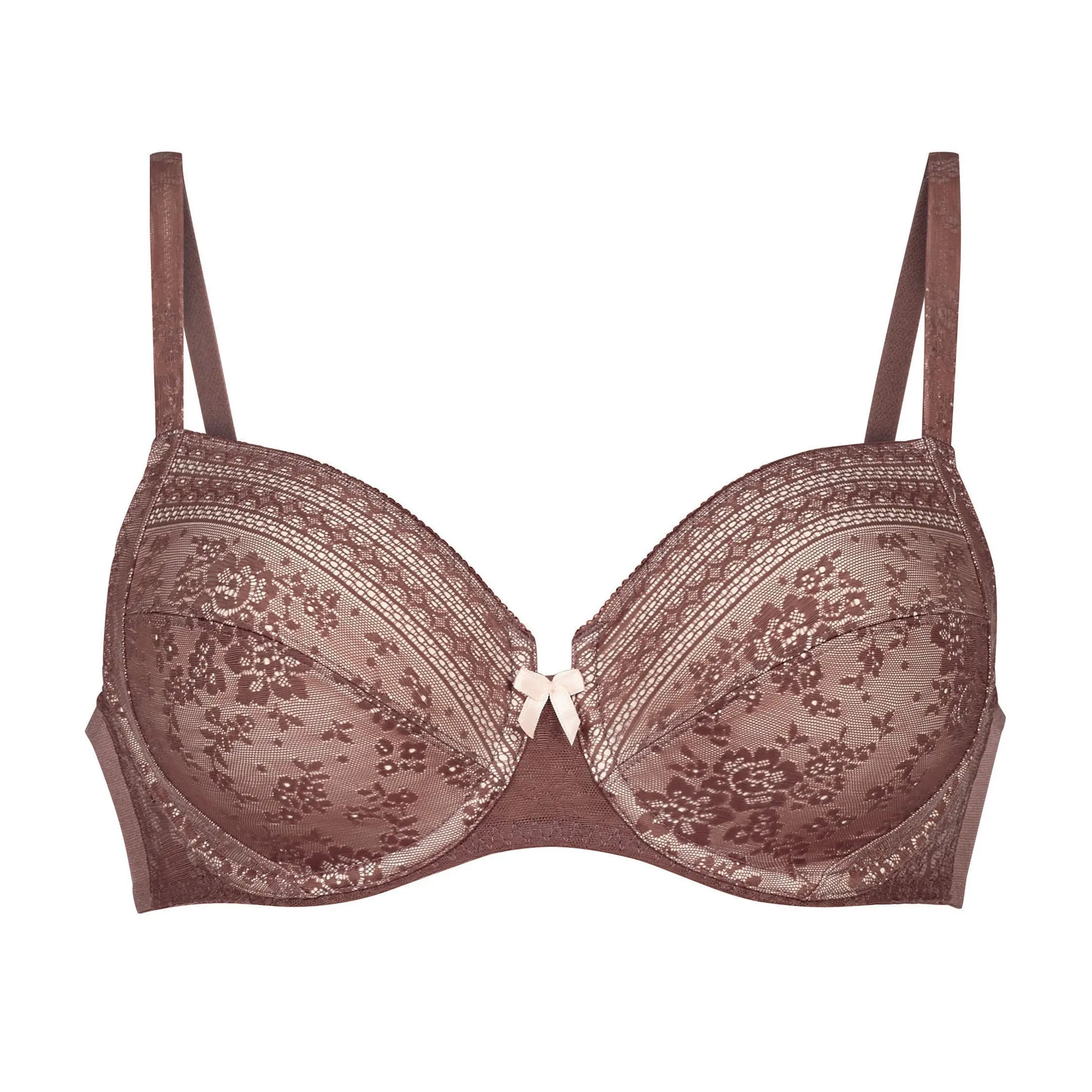 BH mit Bügel aus der Dessous-Serie FLEUR von der Marke Rosa Faia, Farbe: berry, Produktfoto