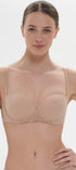 Trägerloser BH aus der Dessous-Serie DÉLICE von der Marke Simone Perele, Farbe: haut, Vorderansicht