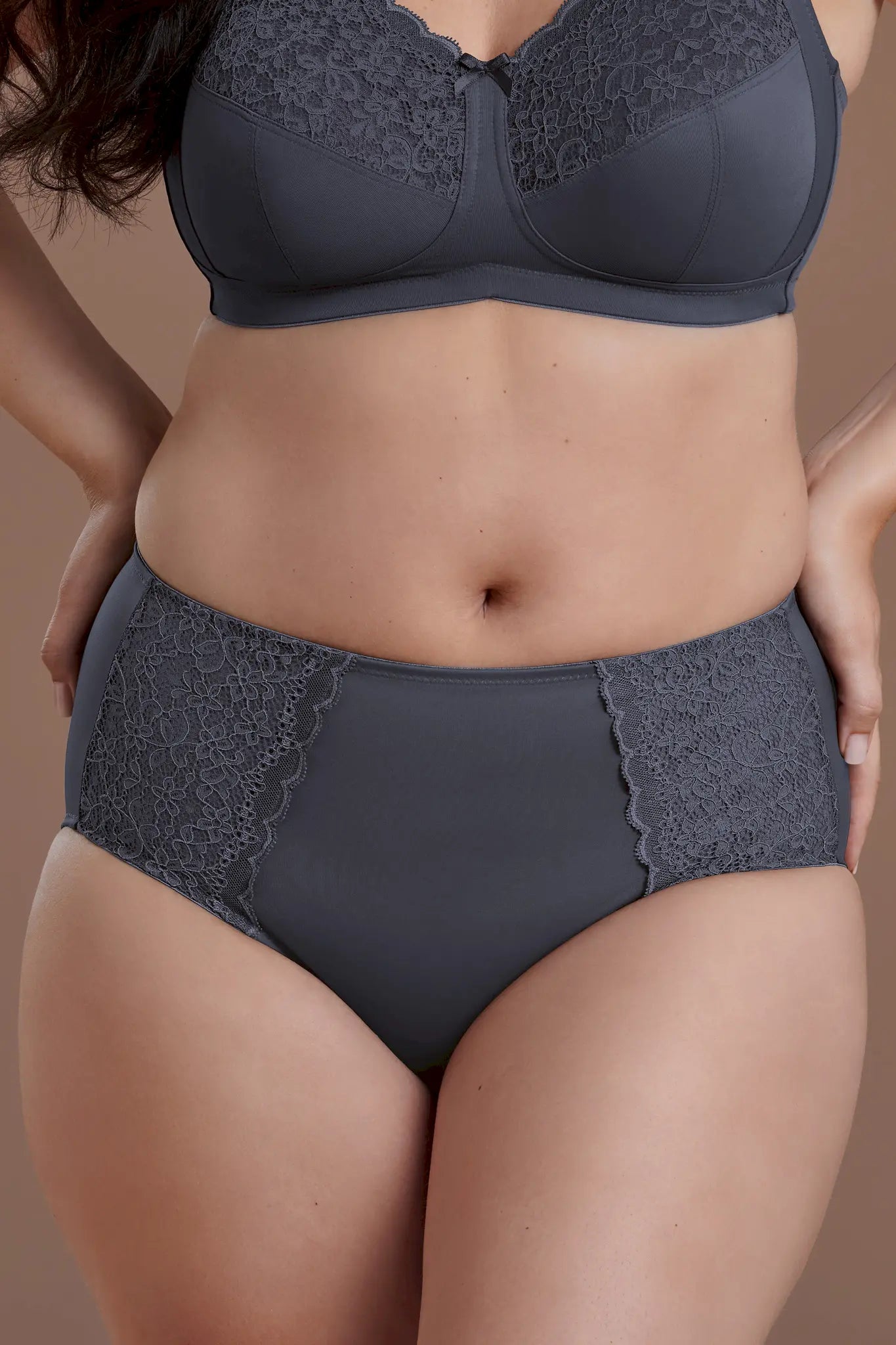 Taillenslip Dessous-Serie HAVANNA von der Marke Anita, Farbe: shadow blue, Vorderansicht