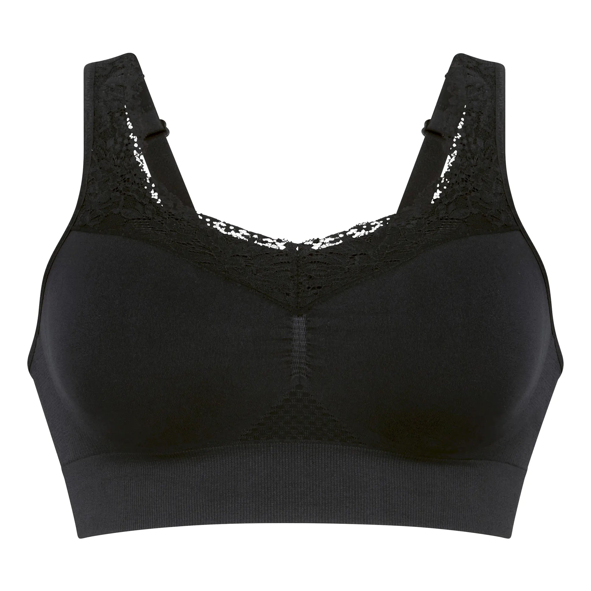 Erstversorgungs-Bustier aus der Prothesenunterwäsche-Serie LOTTA LACE von der Marke Anita, Farbe: schwarz, Produktfoto