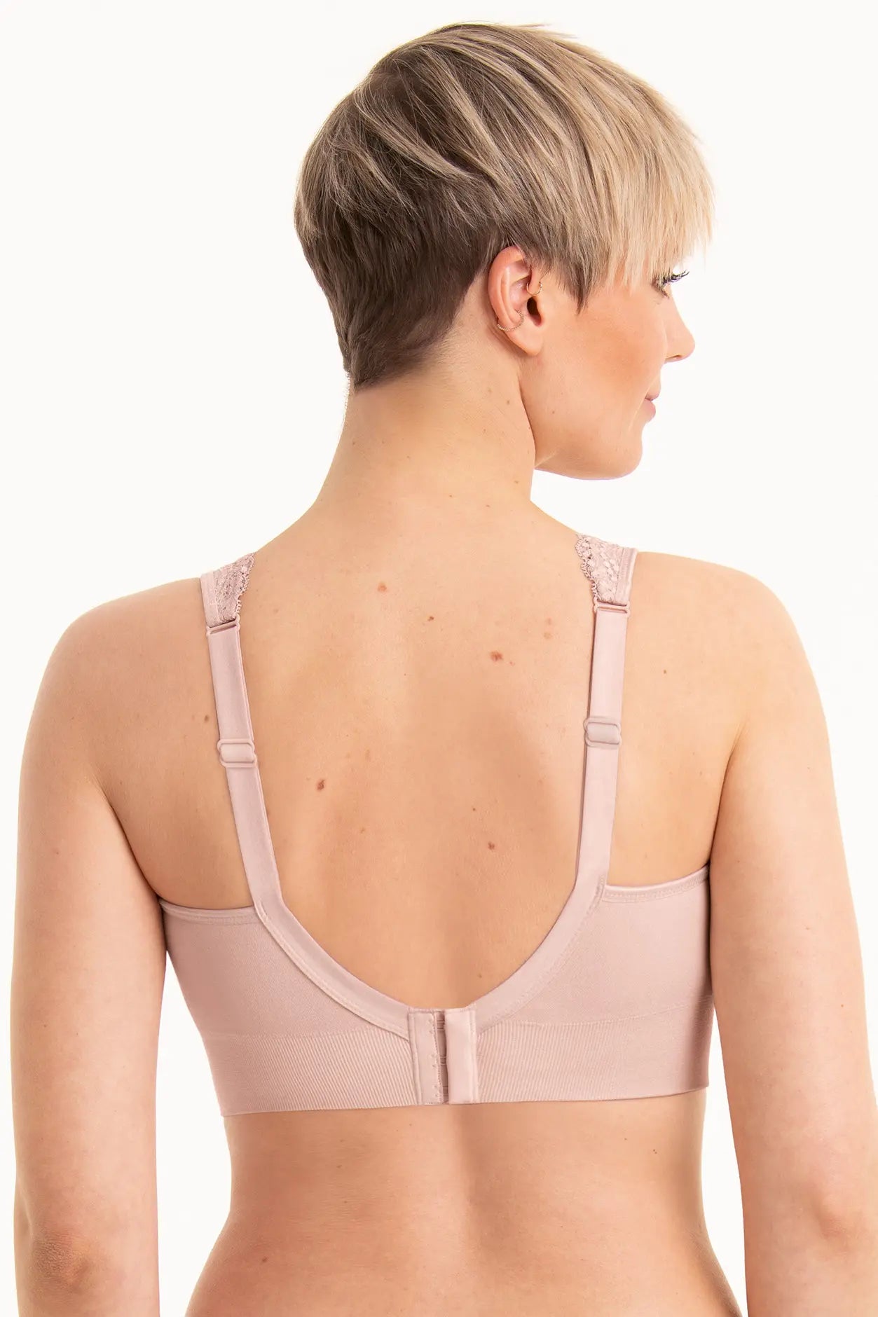Erstversorgungs-Bustier aus der Prothesenunterwäsche-Serie LOTTA LACE von der Marke Anita, Farbe: lotus, Rückansicht