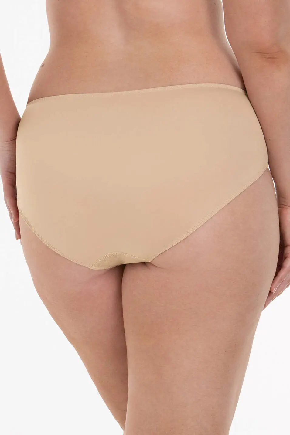 Femininer Taillenslip aus der Wäsche-Serie SELMA von der Marke Rosa Faia, Farbe: desert, Rückansicht