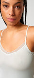 Spaghettishirt aus der Frauenunterwäsche-Serie NATURAL BEAUTY von der Marke Skiny, Farbe: ivory, Detailansicht