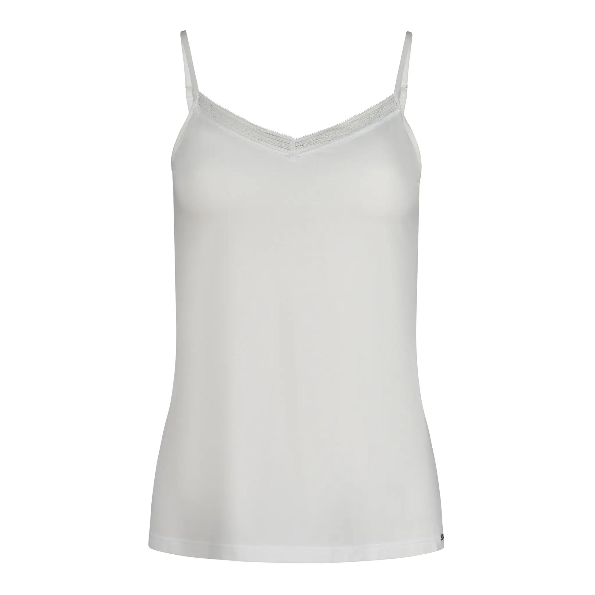 Spaghettishirt aus der Frauenunterwäsche-Serie NATURAL BEAUTY von der Marke Skiny, Farbe: ivory, Produktfoto