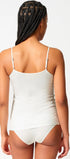 Spaghettishirt aus der Frauenunterwäsche-Serie NATURAL BEAUTY von der Marke Skiny, Farbe: ivory, Rückansicht