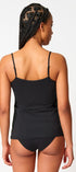 Spaghettishirt aus der Frauenunterwäsche-Serie NATURAL BEAUTY von der Marke Skiny, Farbe: black, Rückansicht