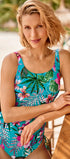 Prothesen Badeanzug aus der Swimwear-Serie TAVIRA von der Marke Anita care, Farbe: capri blue, Vorderansicht