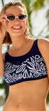 Prothesen Bikini Top aus der Bademode-Serie TOLIARA von der Marke Anita care, Farbe: marine-weiss, Seitenansicht