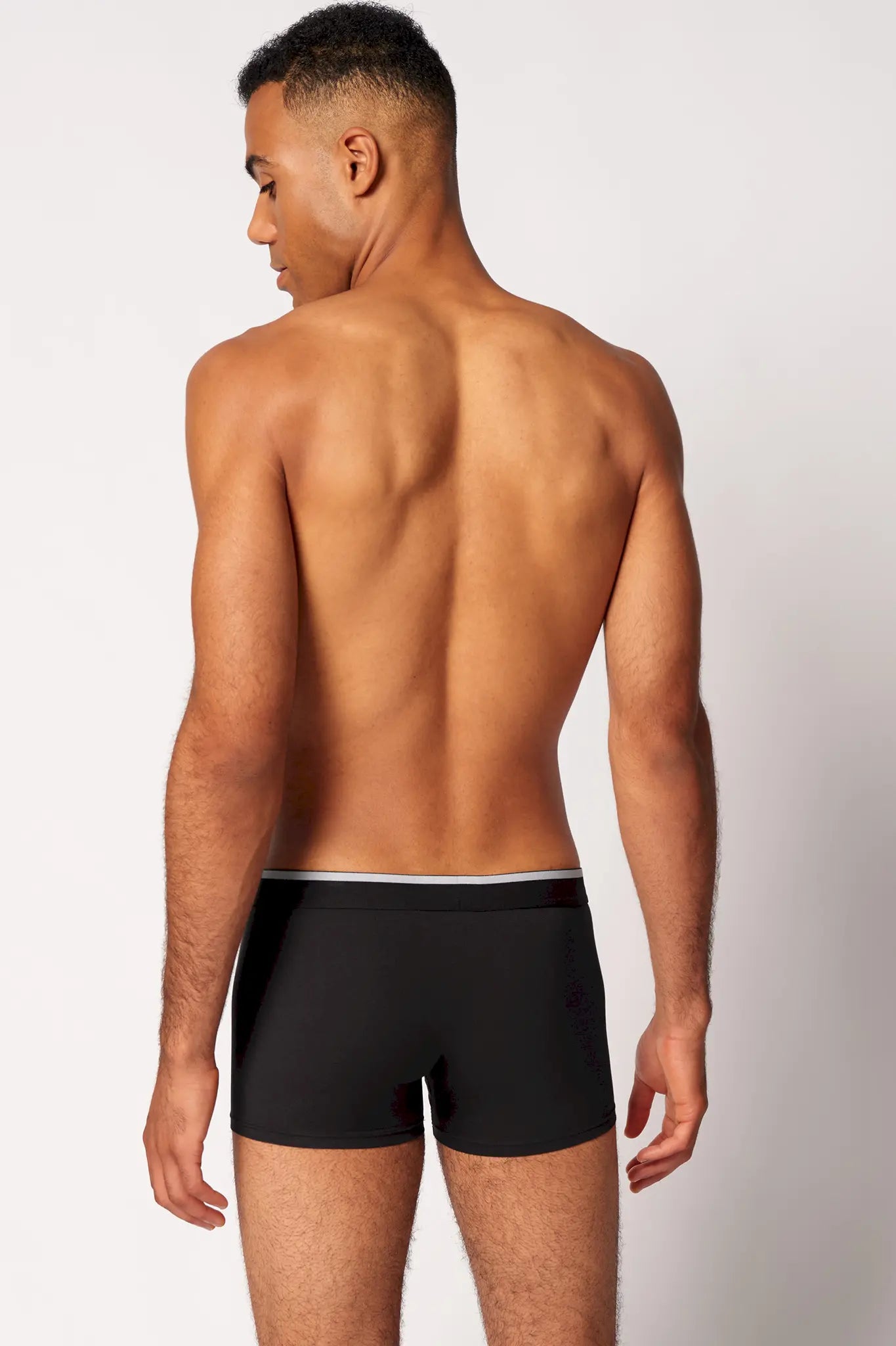 Pants mit Eingriff aus der Männerunterwäsche-Serie COTTON MULTIPACK von der Marke Skiny men, Farbe: black, Rückansicht