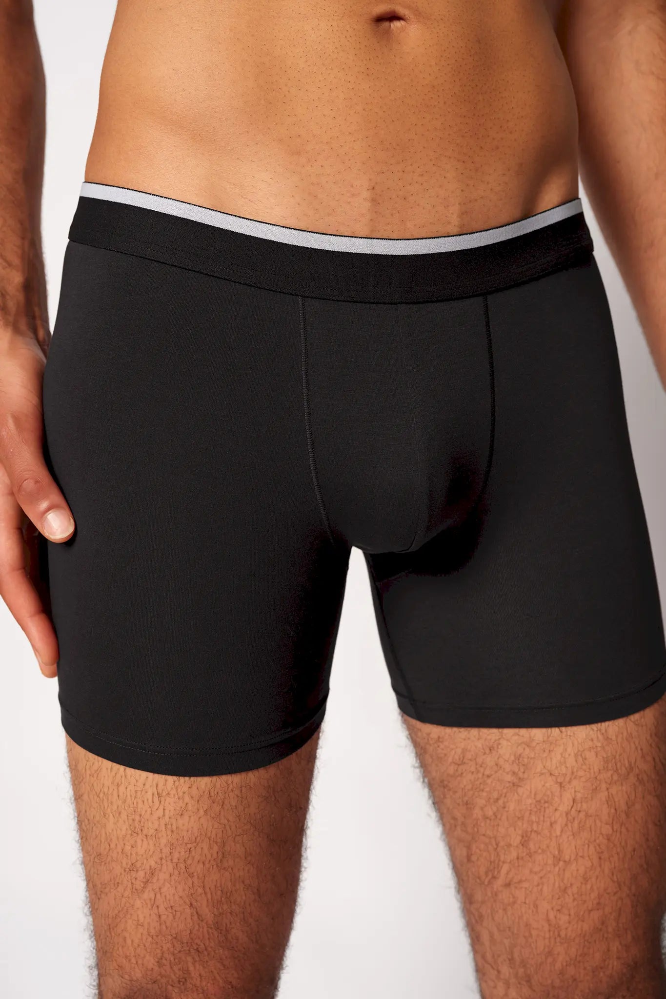 Pants long leg im 2er Pack aus der Männerunterwäsche-Serie COTTON MULTIPACK von der Marke Skiny men, Farbe: black, Detailansicht