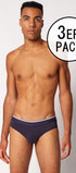Brasil Slip im 3er Pack aus der Männerunterwäsche-Serie COTTON MULTIPACK von der Marke Skiny men, Farbe: crown blue, Vorderansicht