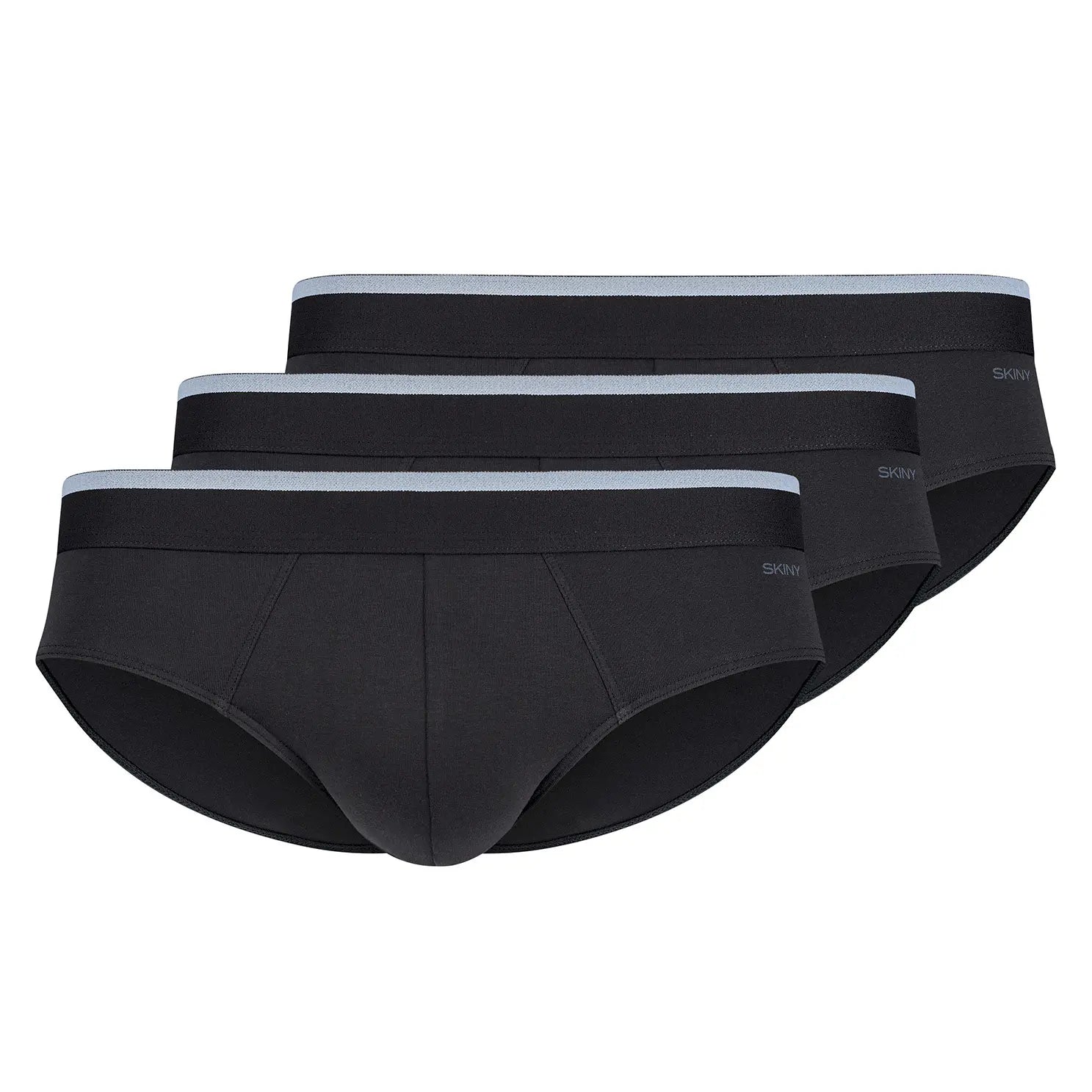 Brasil Slip im 3er Pack aus der Männerunterwäsche-Serie COTTON MULTIPACK von der Marke Skiny men, Farbe: black, Produktfoto