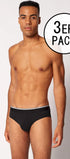 Brasil Slip im 3er Pack aus der Männerunterwäsche-Serie COTTON MULTIPACK von der Marke Skiny men, Farbe: black, Vorderansicht