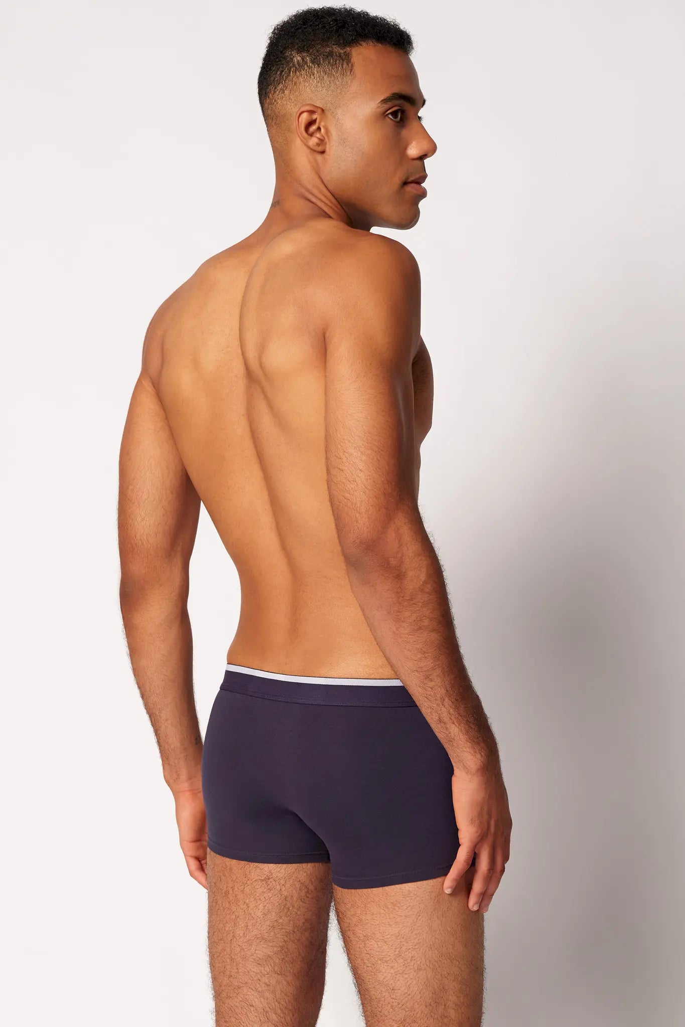 Pants im 3er Pack aus der Männerunterwäsche-Serie COTTON MULTIPACK von der Marke Skiny men, Farbe: crown blue, Rückansicht
