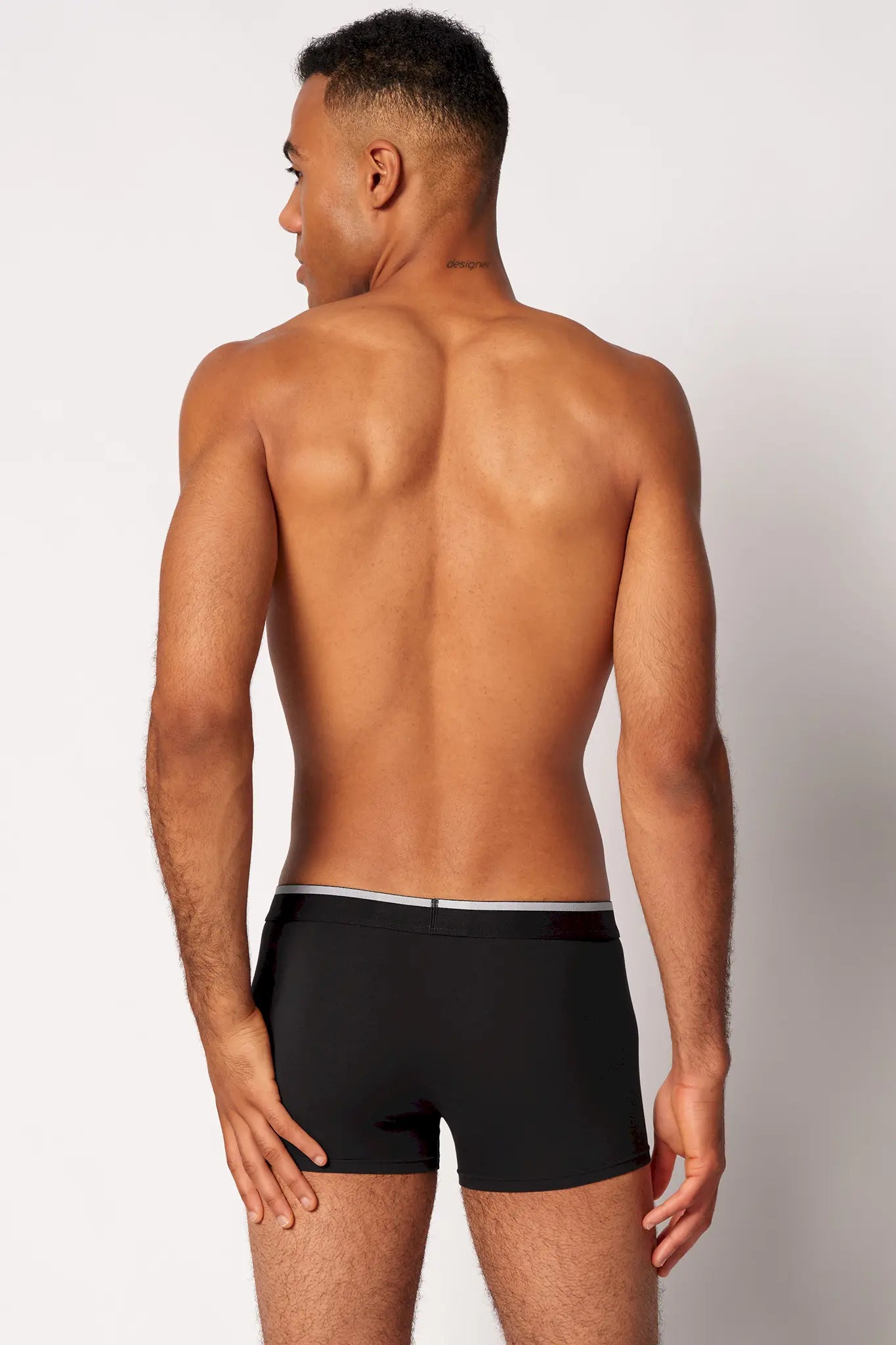 Pants im 3er Pack aus der Männerunterwäsche-Serie COTTON MULTIPACK von der Marke Skiny men, Farbe: black, Rückansicht