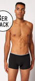 Pants im 3er Pack aus der Männerunterwäsche-Serie COTTON MULTIPACK von der Marke Skiny men, Farbe: black, Vorderansicht