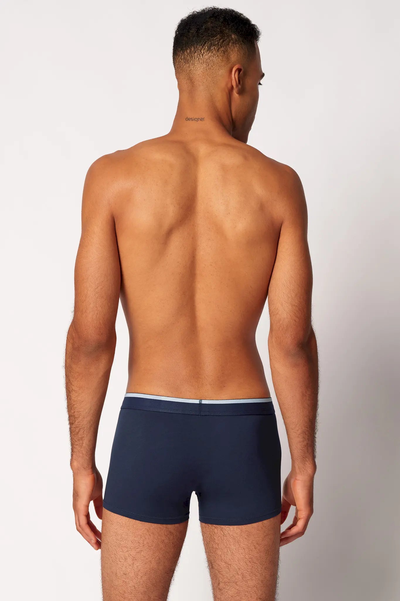 Pants im 3er Pack aus der Männerunterwäsche-Serie COTTON MULTIPACK von der Marke Skiny men, Farbe: blue multi selection, Rückansicht