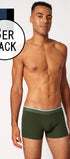 Pants im 3er Pack aus der Männerunterwäsche-Serie COTTON MULTIPACK von der Marke Skiny men, Farbe: oliveblueblack selection, Vorderansicht