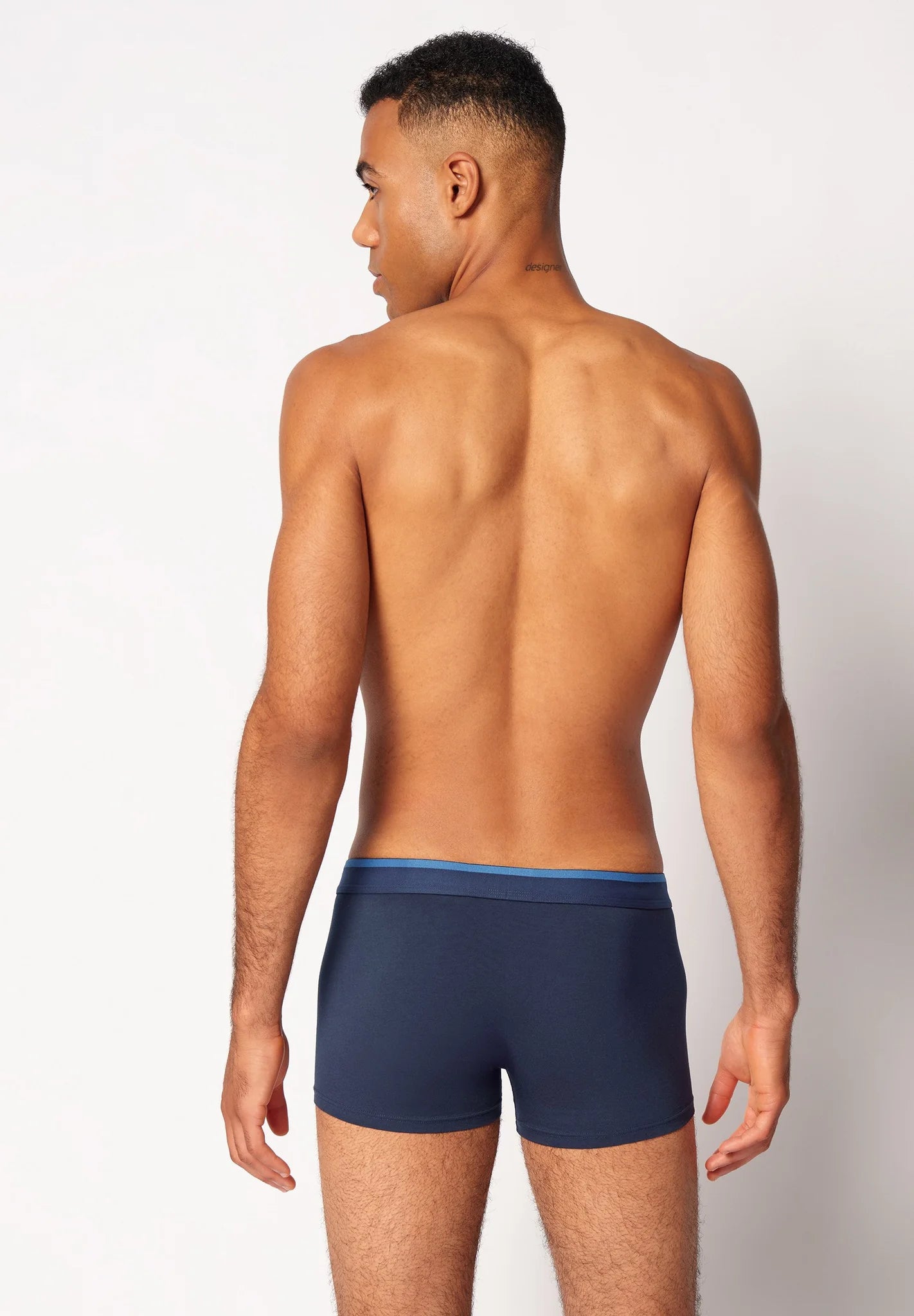 Pants im 3er Pack aus der Männerunterwäsche-Serie COTTON MULTIPACK von der Marke Skiny men, Farbe: oliveblueblack selection, Rückansicht