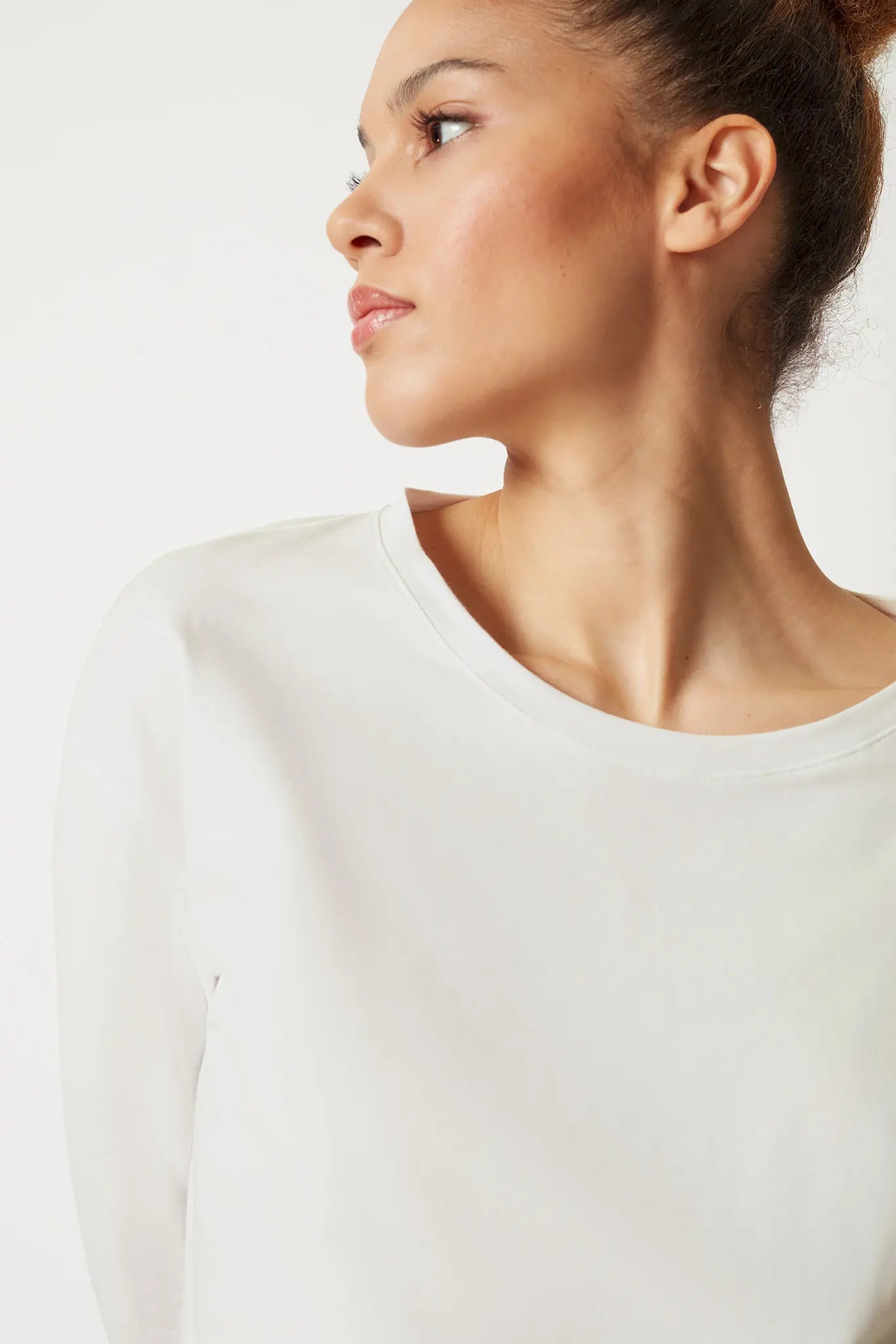 Langarmshirt aus der Nachtwäsche-Serie NIGHT IN MIX & MATCH von der Marke Skiny, Farbe: ivory, Detailansicht