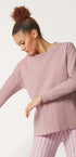 Langarmshirt aus der Nachtwäsche-Serie NIGHT IN MIX & MATCH von der Marke Skiny, Farbe: rose smoke, Vorderansicht