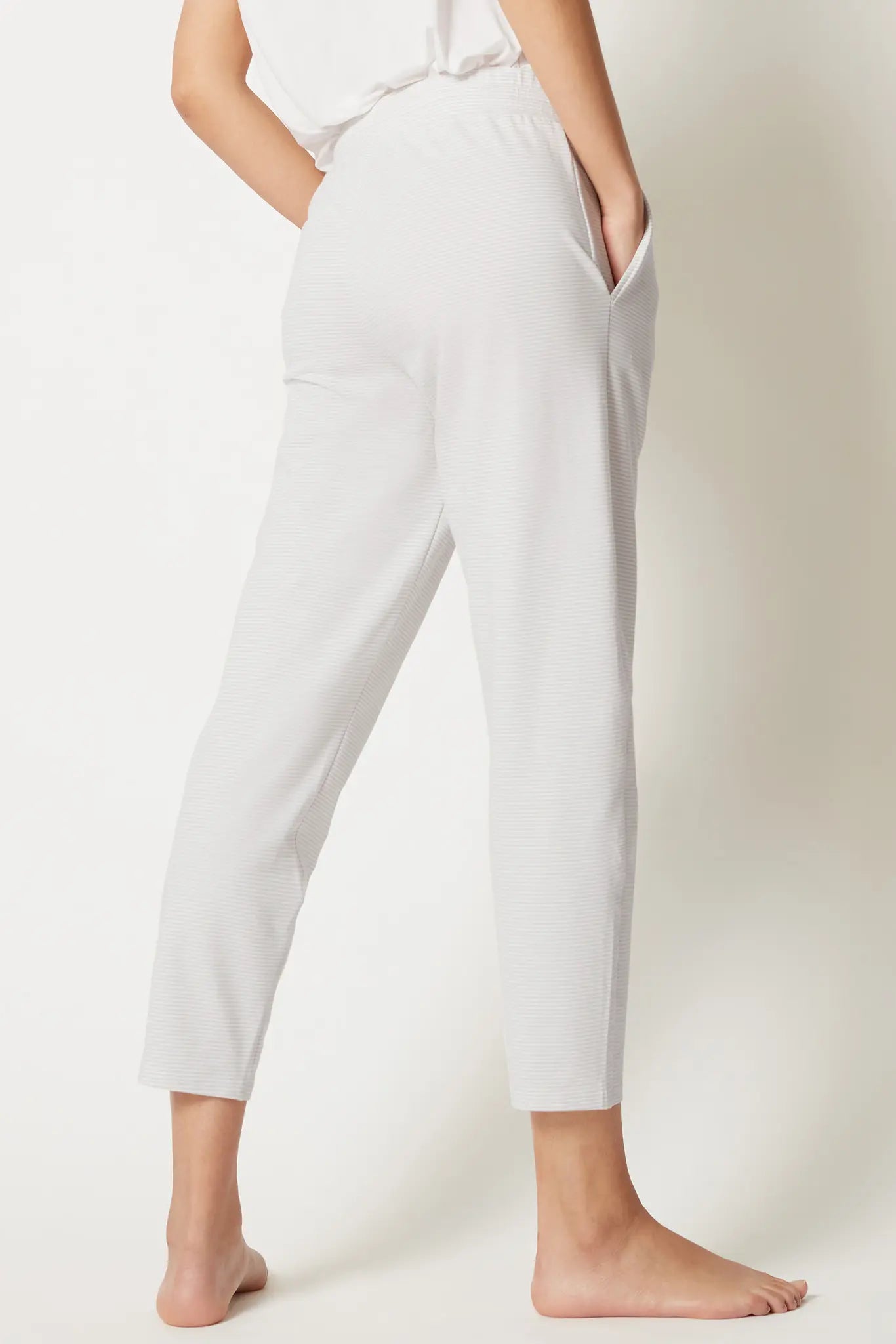 Hose aus der Nachtwäsche-Serie NIGHT IN MIX & MATCH von der Marke Skiny, Farbe: quietgrey stripes, Rückansicht