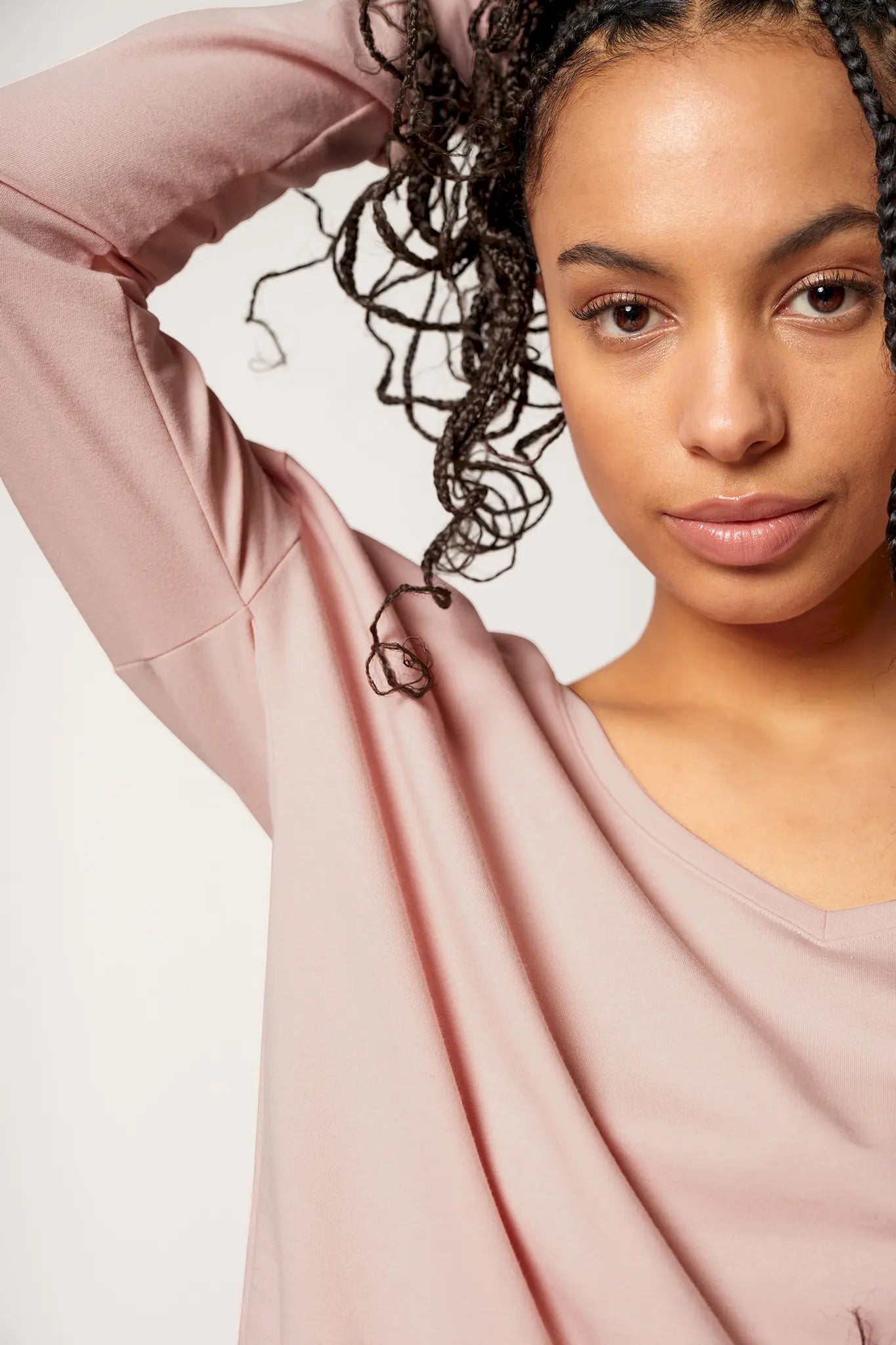 Langarm Shirt aus der Nachtwäsche-Serie NIGHT IN MIX & MATCH von der Marke Skiny, Farbe: rose smoke, Detailansicht