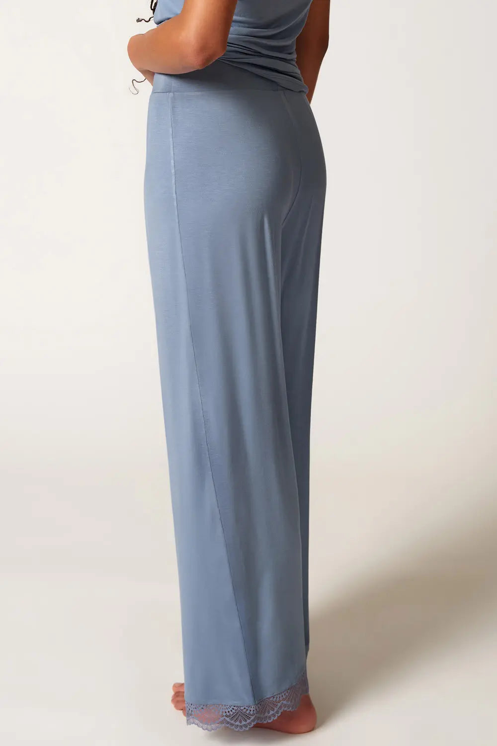 Lange Hose aus der Nachtwäsche-Serie NIGHT IN MIX & MATCH von der Marke Skiny, Farbe: faded denimblue, Rückansicht