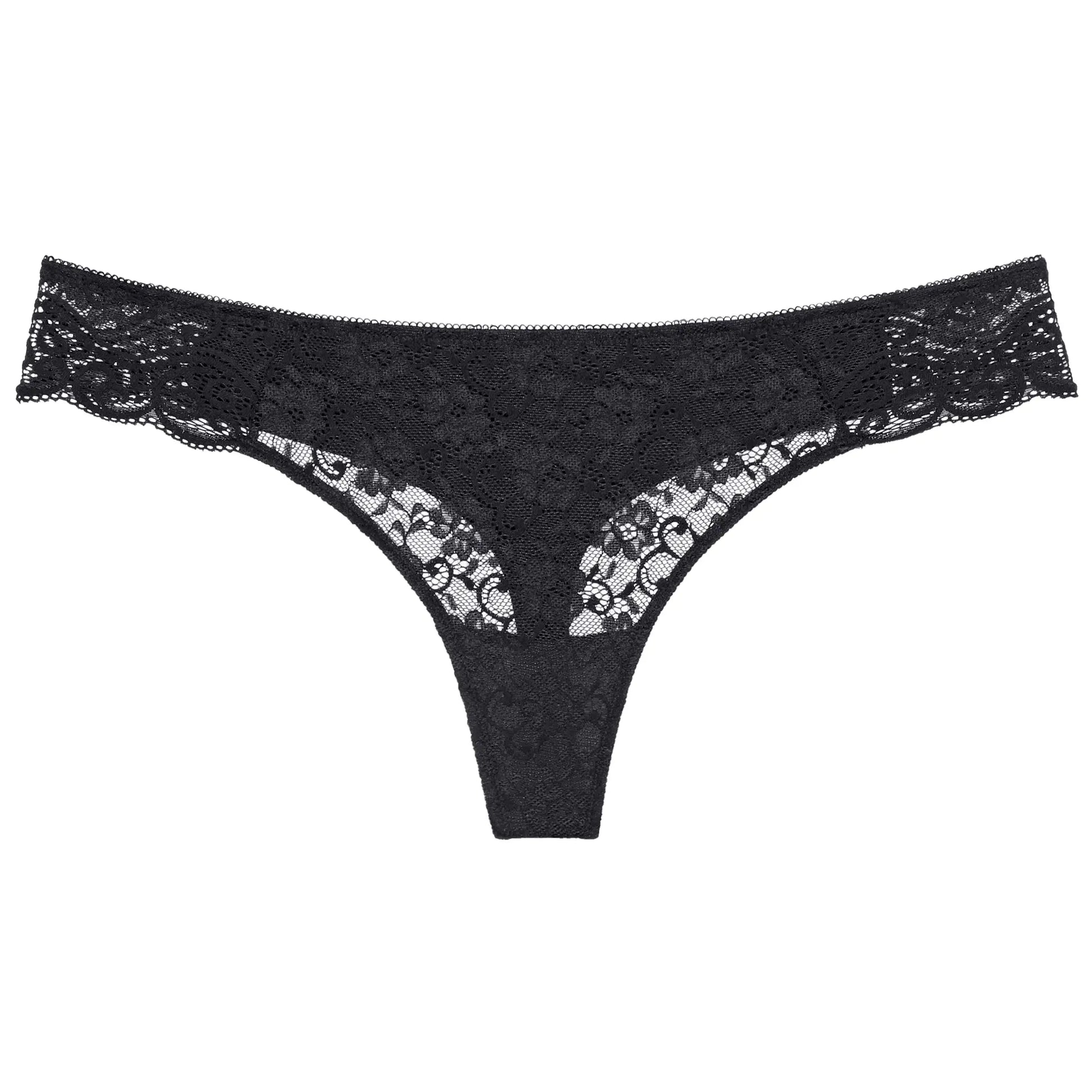 String aus Spitze aus der Dessous-Serie AMOURETTE von der Marke Triumph, Farbe: black, Produktfoto