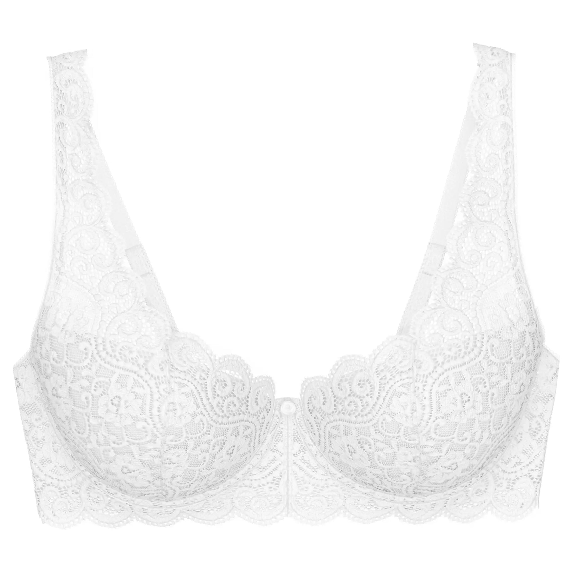 Gefütterter Halbschalen BH aus der Dessous-Serie AMOURETTE aus Spitze von der Marke Triumph, Farbe: white, Produktfoto