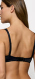 Gefütterter Halbschalen BH aus der Dessous-Serie AMOURETTE aus Spitze von der Marke Triumph, Farbe: black, Rückansicht