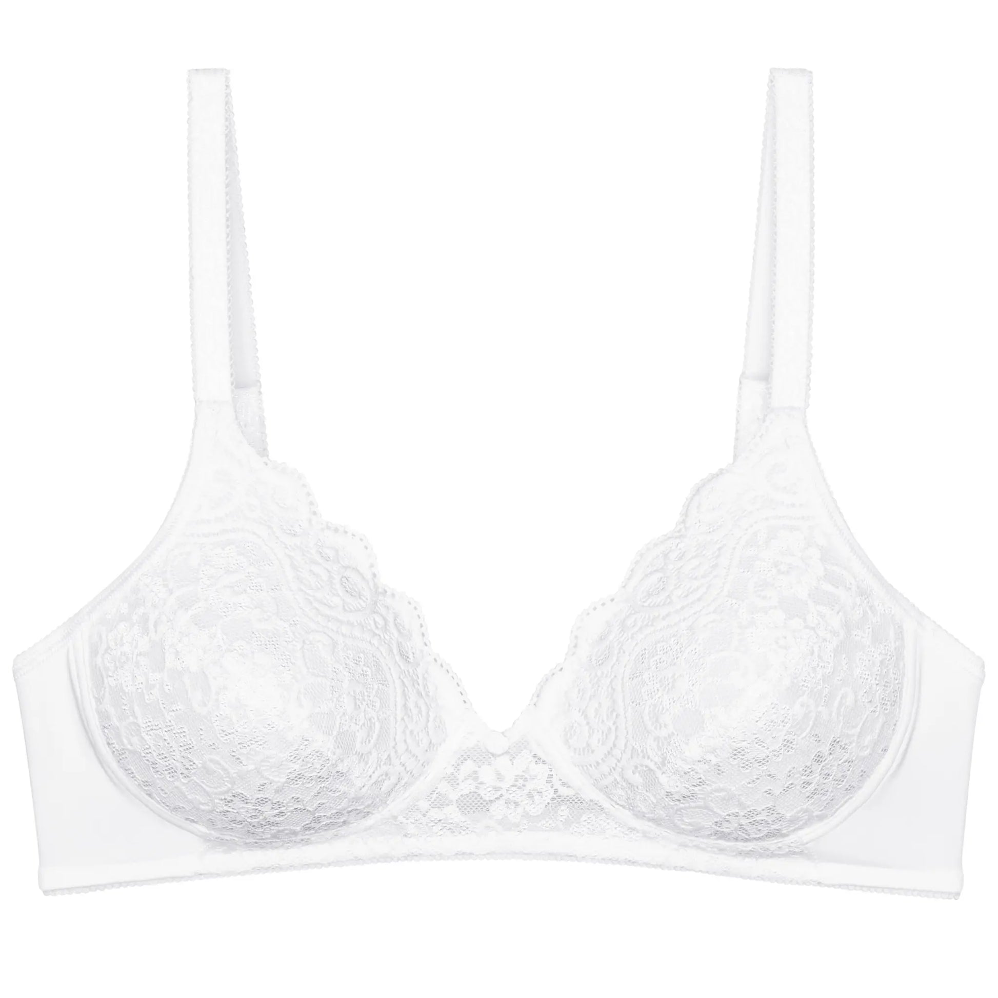 Schalen BH mit Spitze aus der Dessous-Serie AMOURETTE von der Marke Triumph, Farbe: white, Produktfoto