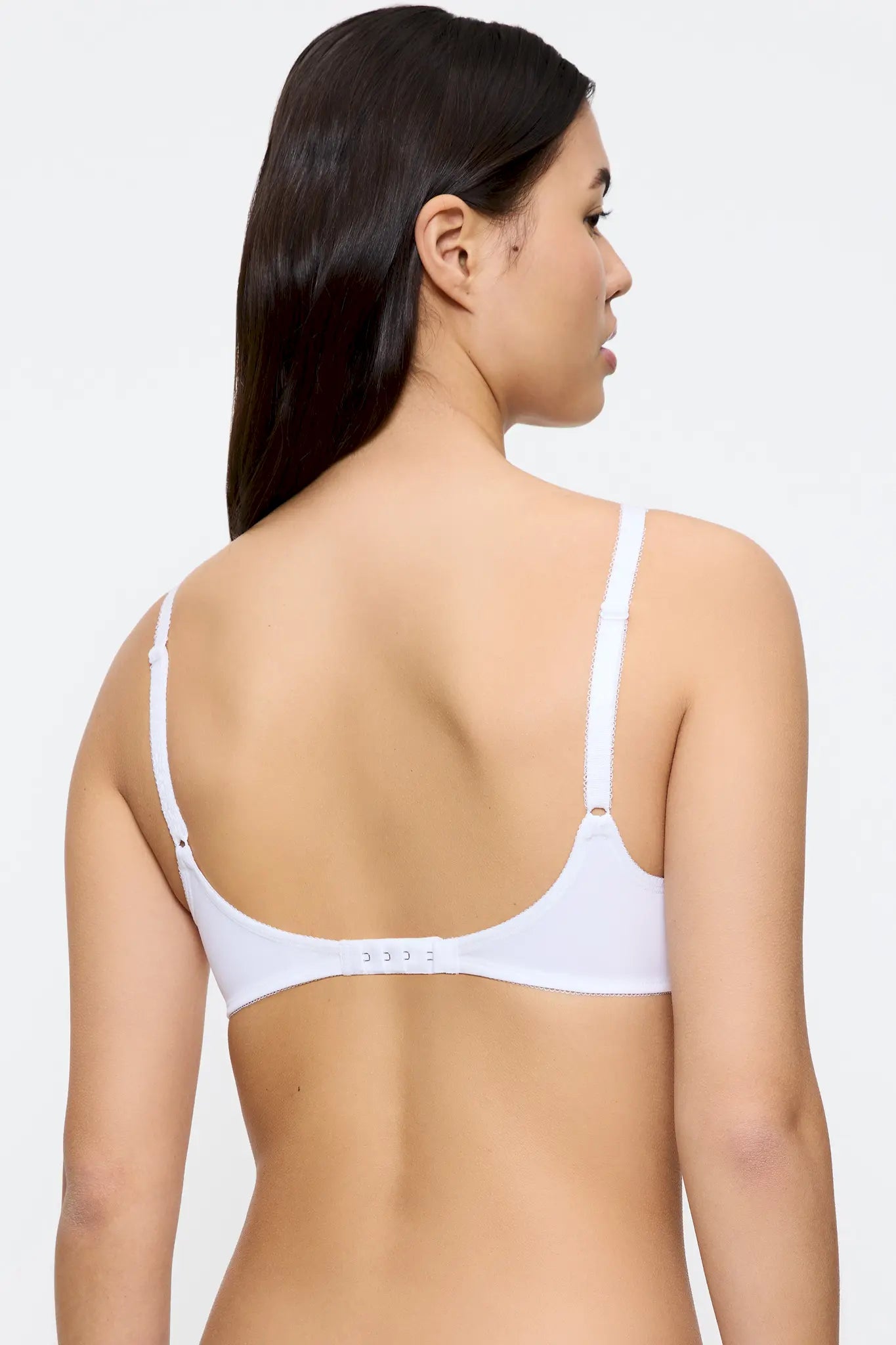 Schalen BH mit Spitze aus der Dessous-Serie AMOURETTE von der Marke Triumph, Farbe: white, Rückansicht