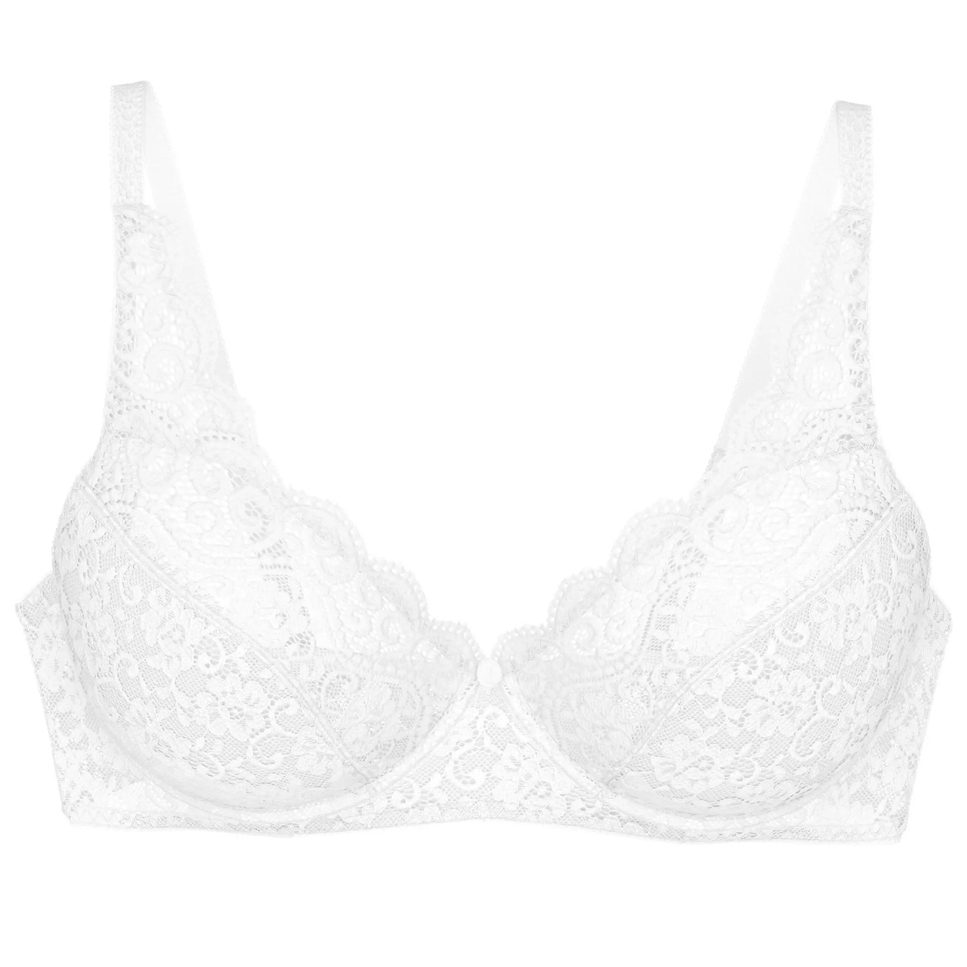 BH ohne Bügel aus der Dessous-Serie aus Spitze AMOURETTE von der Marke Triumph, Farbe: white, Produktfoto