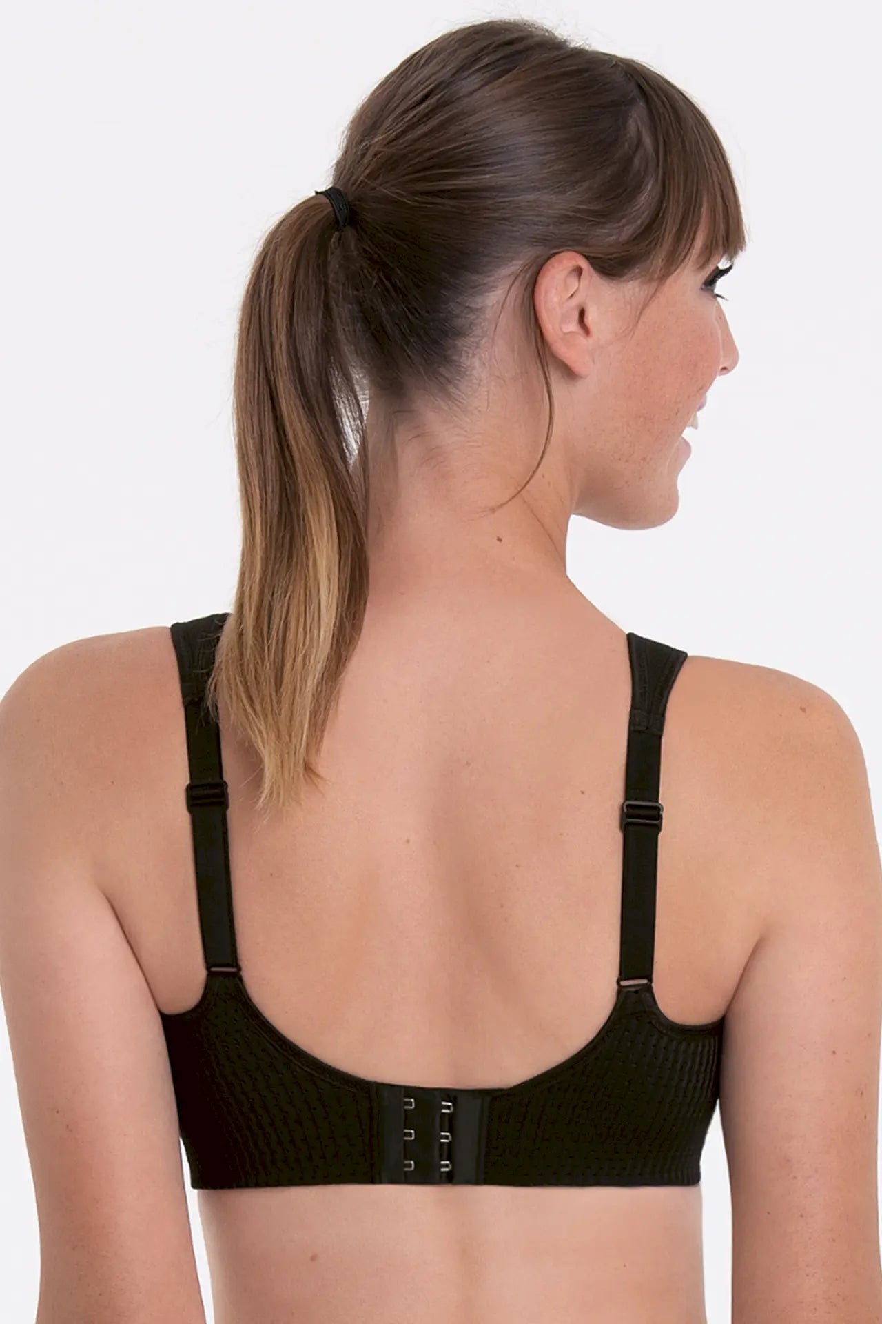 Sport BH aus der Sportwäsche-Serie AIR CONTROL DELTAPAD von der Marke Anita active, Farbe: schwarz,Rückansicht